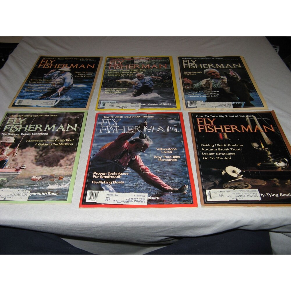 Lot Of 6 Different Fly Fisherman Magazine From 1984 Trout Orvis Fishing Reels
